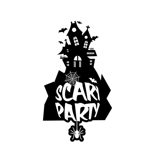 Scary night design with typography vector