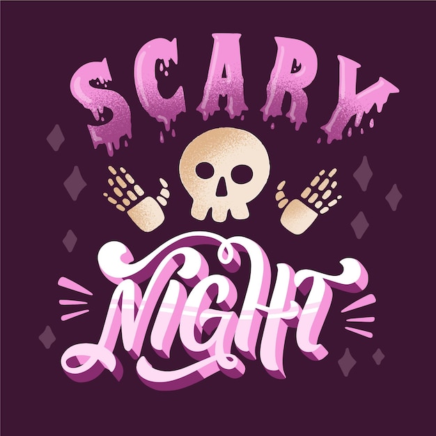 Vector scary night - lettering concept