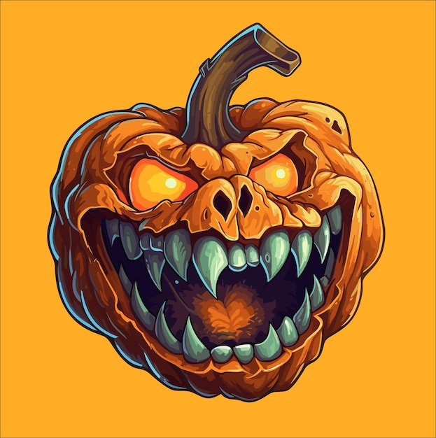 Scary pumpkin design