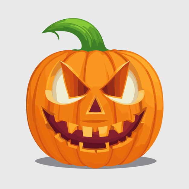 Scary pumpkin head vector on a white background