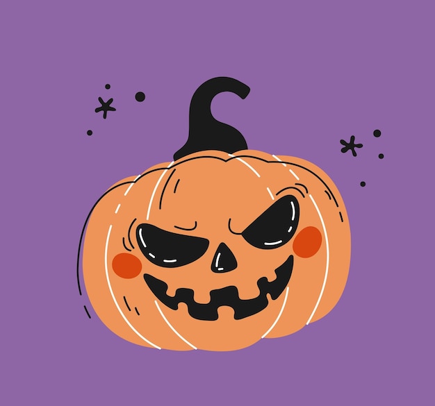 Scary pumpkin icon