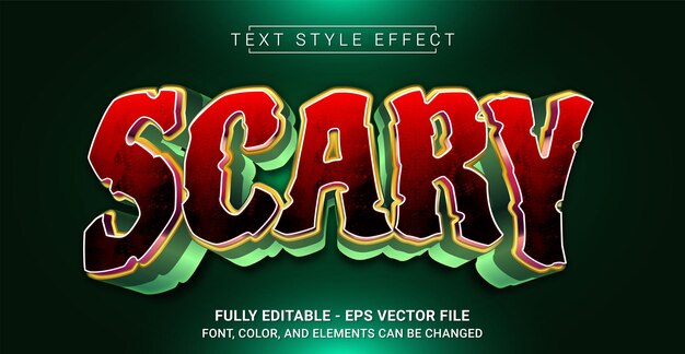 Scary Text Style Effect Editable Graphic Text Template