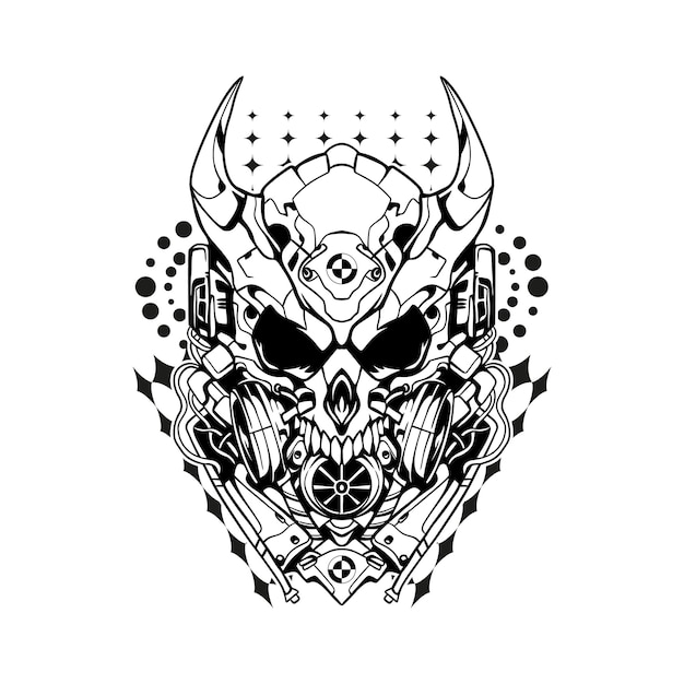 Vector scary toxic mask illustration