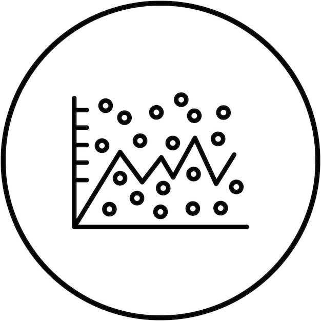 Scatter Graph vector icon Can be used for Infographics iconset