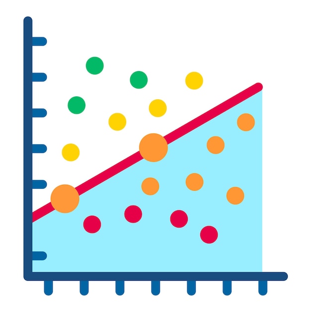 Scatter Plot Flat Illustration