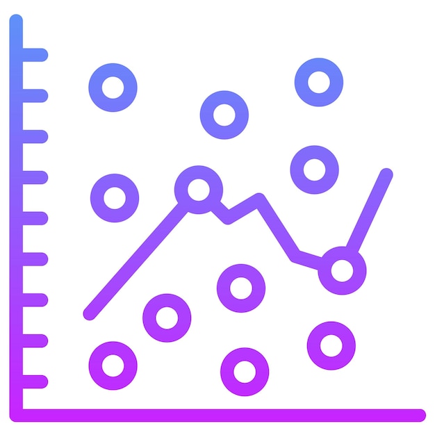 Scatter Plot ベクトル アイコン インフォグラフィックス アイコンセットのイラスト