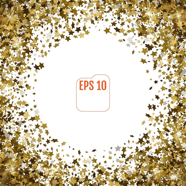 scattered glittering 3d stars confetti isolated on white background