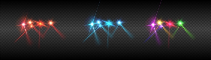 Vector scene lighting collection, translucent lighting effects. bright lighting with spotlight.