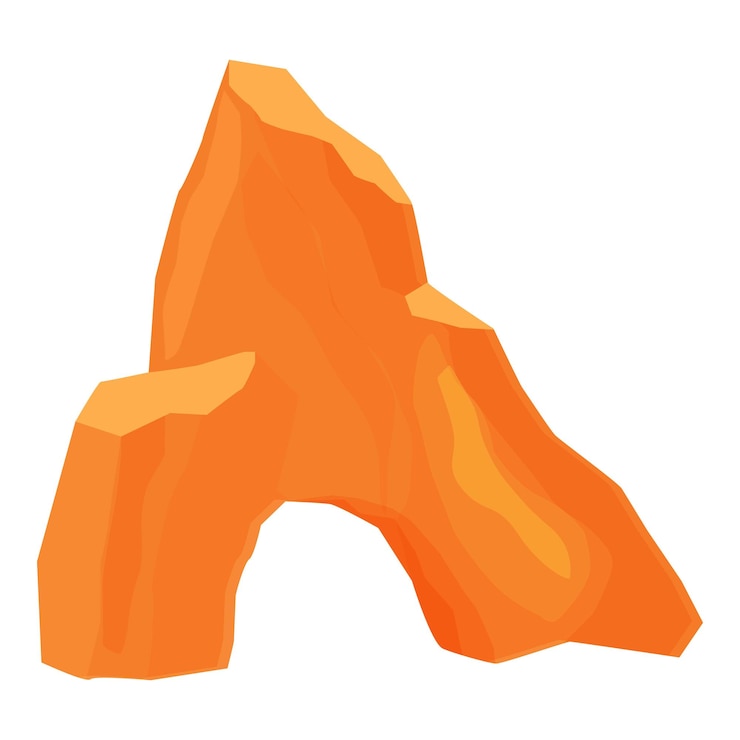 Vector scene rock icon cartoon vector grand arizona park river