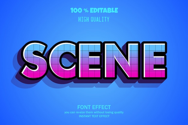 Scene text, editable font effect