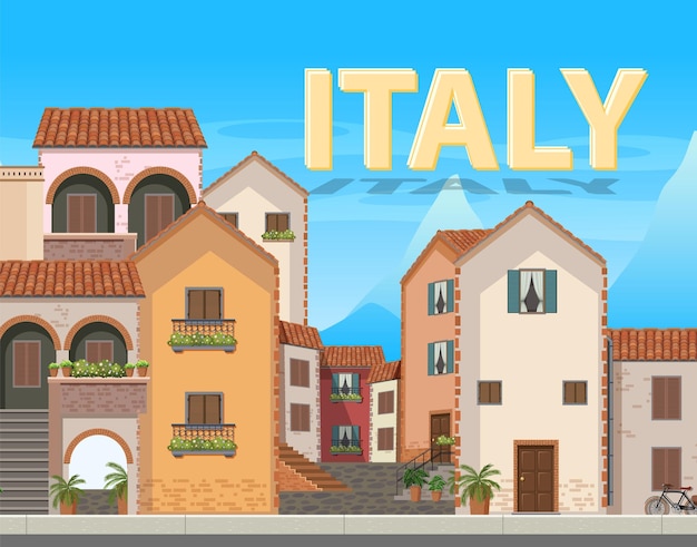 Scene with buildings in Italy