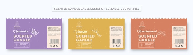 Scented candle labels Design
