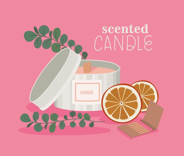 Vector scented candle poster