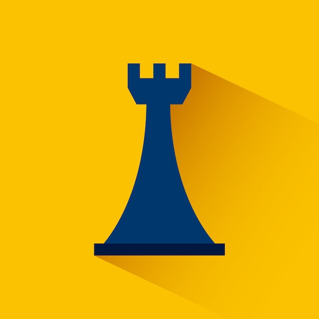Vector schaak toren pictogram