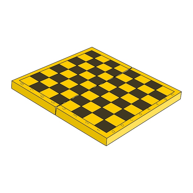 Vector schaakbord illustratie geïsoleerd op een witte achtergrond
