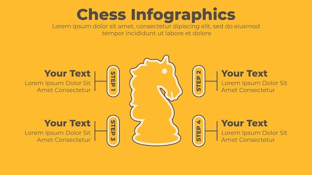 Schaakridder infographic bedrijfsstrategie presentatiesjabloon