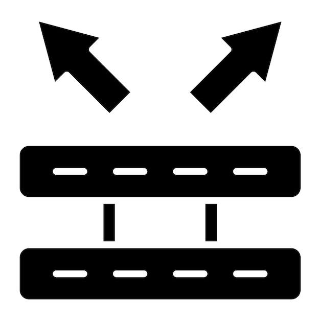 Schaalbare Glyph effen zwarte afbeelding