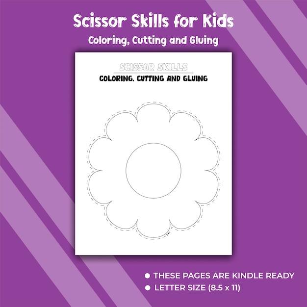 Schaarvaardigheden Kleurplaten Knippen en lijmen voor kinderen activiteitenboek