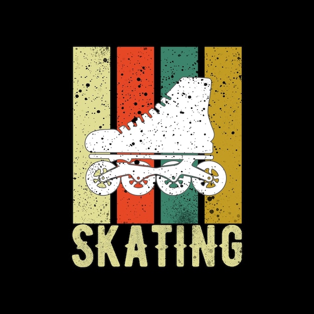 Vector schaats t-shirt ontwerp