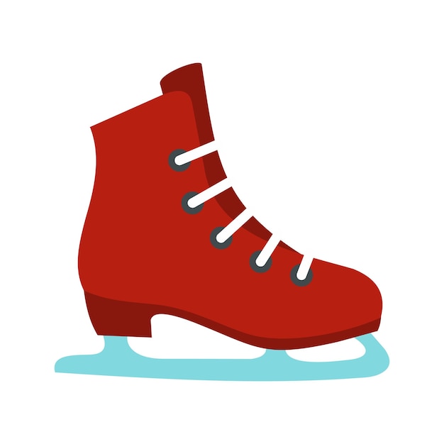 Schaatsen pictogram in vlakke stijl geïsoleerd op witte achtergrond Wintersport symbool