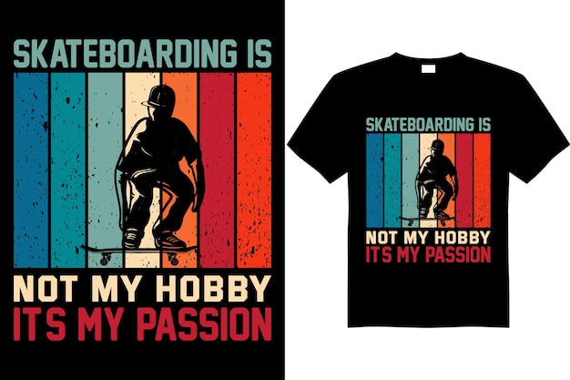 Schaatsen tshirt ontwerp vector bestand