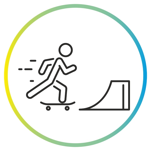 schaatser in het parkpictogram