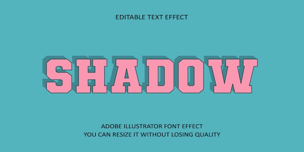Vector schaduw bewerkbare tekst effect