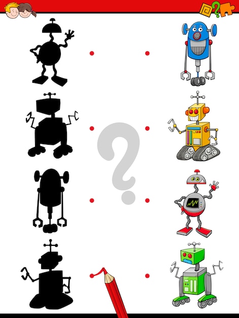 Schaduwen activiteit met robots