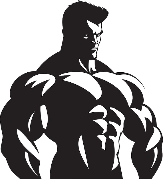 Schaduwen van doorzettingsvermogen Het silhouet van de bodybuilders