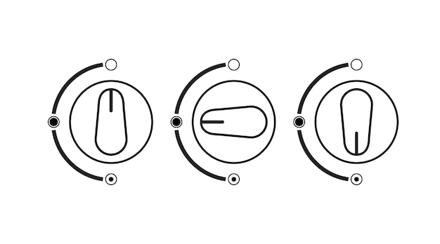 Vector schakel knop controle eenvoudige geïsoleerde vector pictogram illustratie