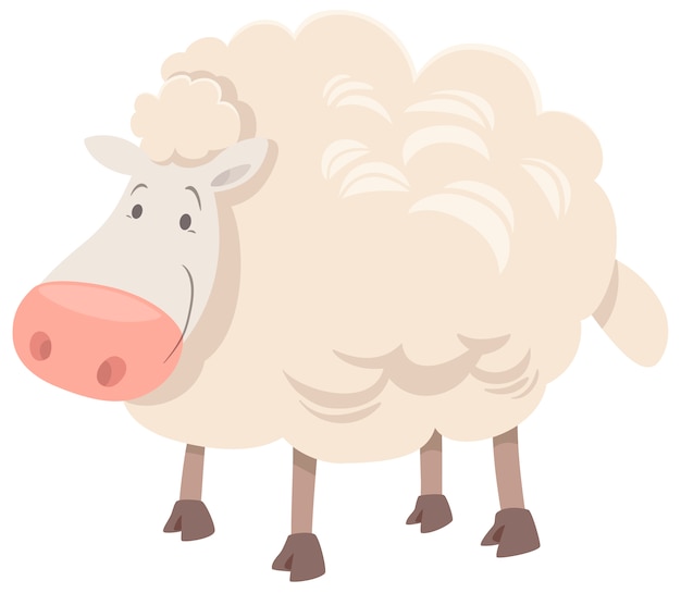 schapen dierlijke karakter cartoon