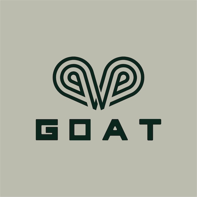 Schapen geit hoorns idee logo ontwerp pictogram vectorillustratie Aries dierenriem symbool logo's