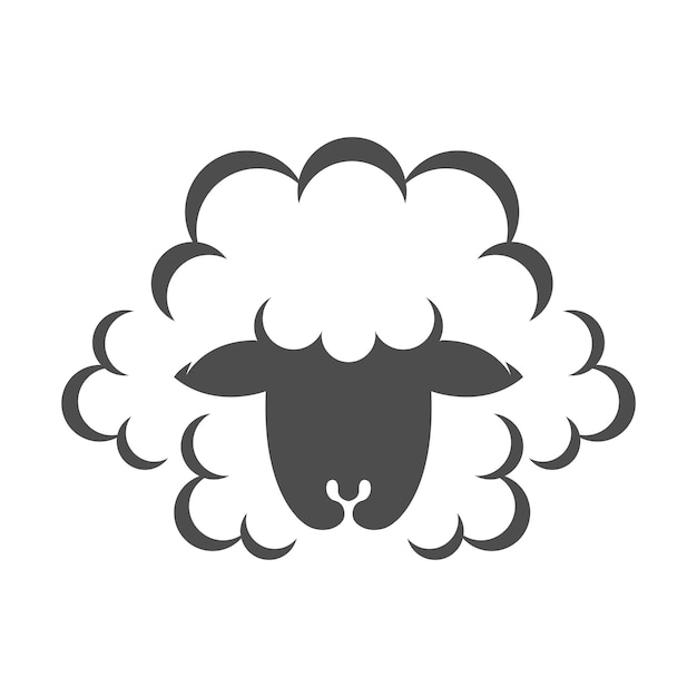 Vector schapen logo pictogram ontwerp