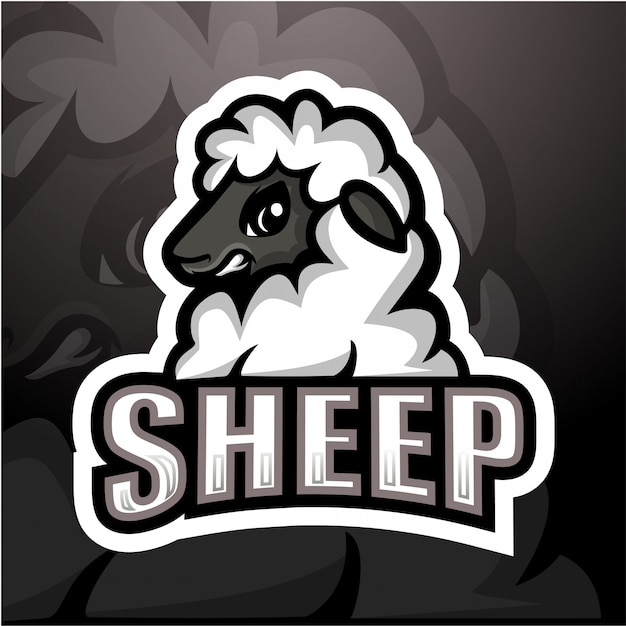 Vector schapen mascotte esport illustratie