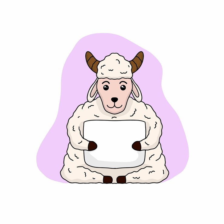 Vector schapen met papier
