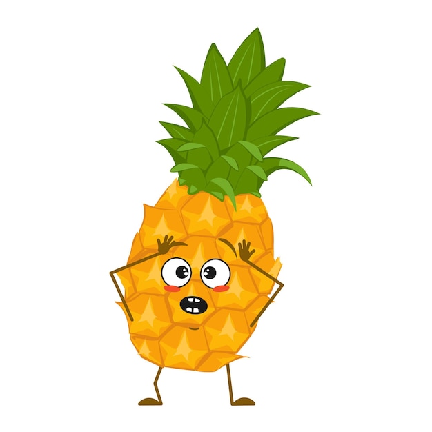 Schattig ananas karakter