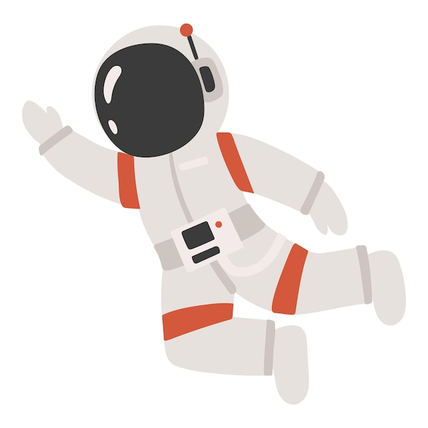 Schattig astronaut vectorillustratie Zonnestelsel element astronaut geïsoleerde baby element vector