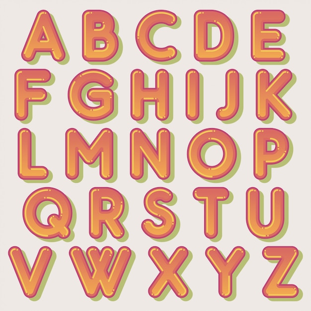 Schattig bubbel typografie ontwerp