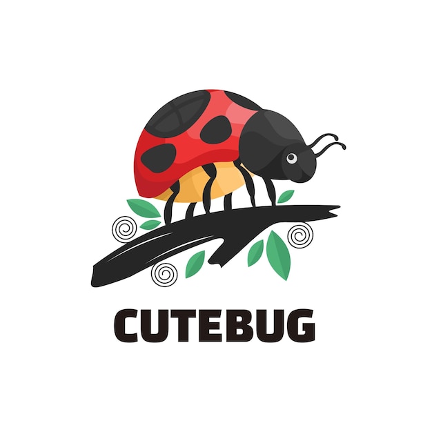 schattig bug karakter mascotte logo