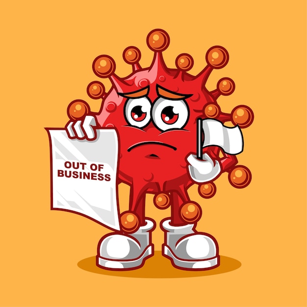 schattig corona virus breng brieven cartoon pictogram illustratie
