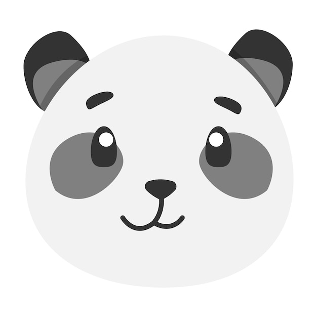 schattig dier panda icoon plat illustratie voor uw ontwerp platte stijl