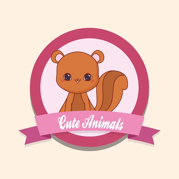 Vector schattig dierenontwerp