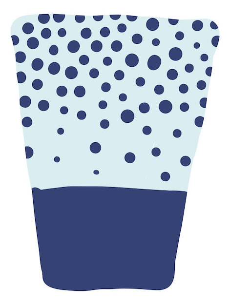 Schattig drinkglas met decoratief blauwe stippenpatroon
