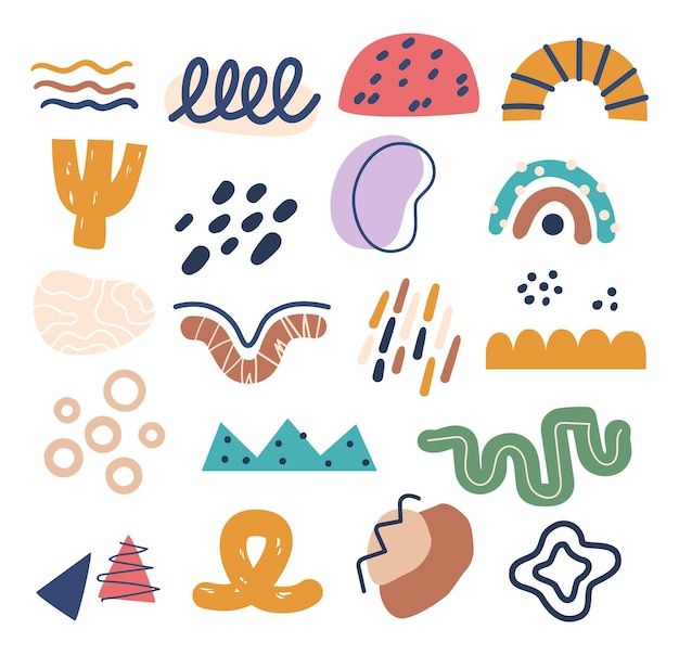 Schattig en speels schattig kinderachtig patroon is gevuld met charmante illustraties en levendige kleuren vector iconen