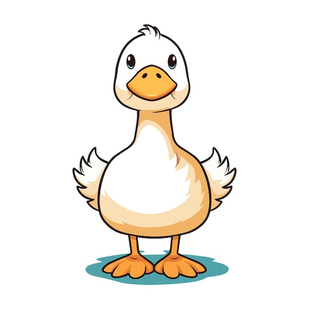 Schattig gans vector stripfiguur