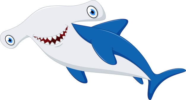 Schattig hammerhead haai cartoon