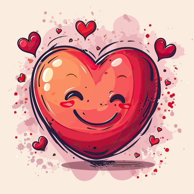 schattig hart tot liefde symbool ontwerp vector illustratie