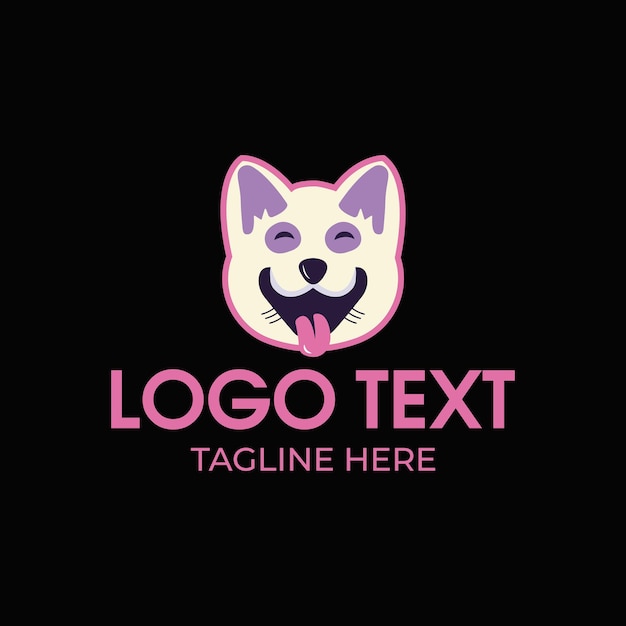 schattig hondenlogo ontwerp