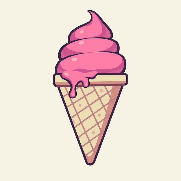 Schattig ijs cartoon vectorillustratie pictogram Voedsel pictogram