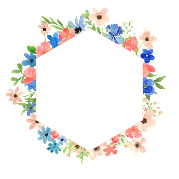Schattig klein frame met wilde bloemenkrans